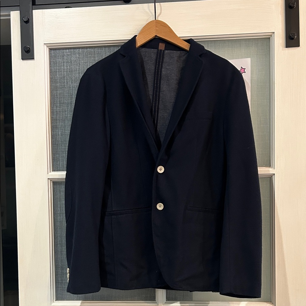 Zara Men's Navy Blue Blazer
